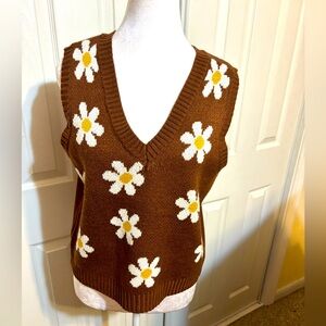 Belle du Jour Daisy Sweater Vest Women’s Size Large